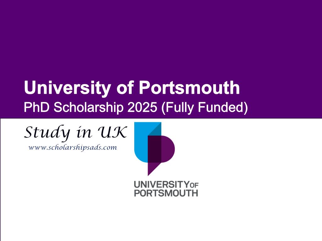 University of Portsmouth UK PhD Scholarship (Fully Funded)