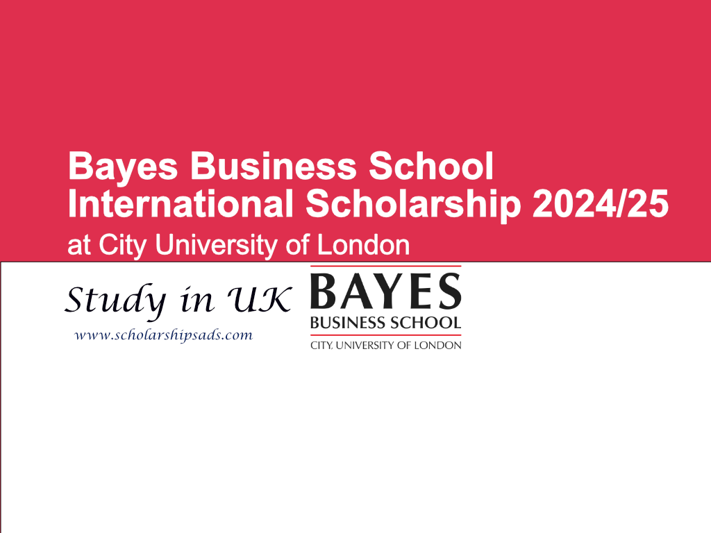  Bayes Business School International Scholarships. 