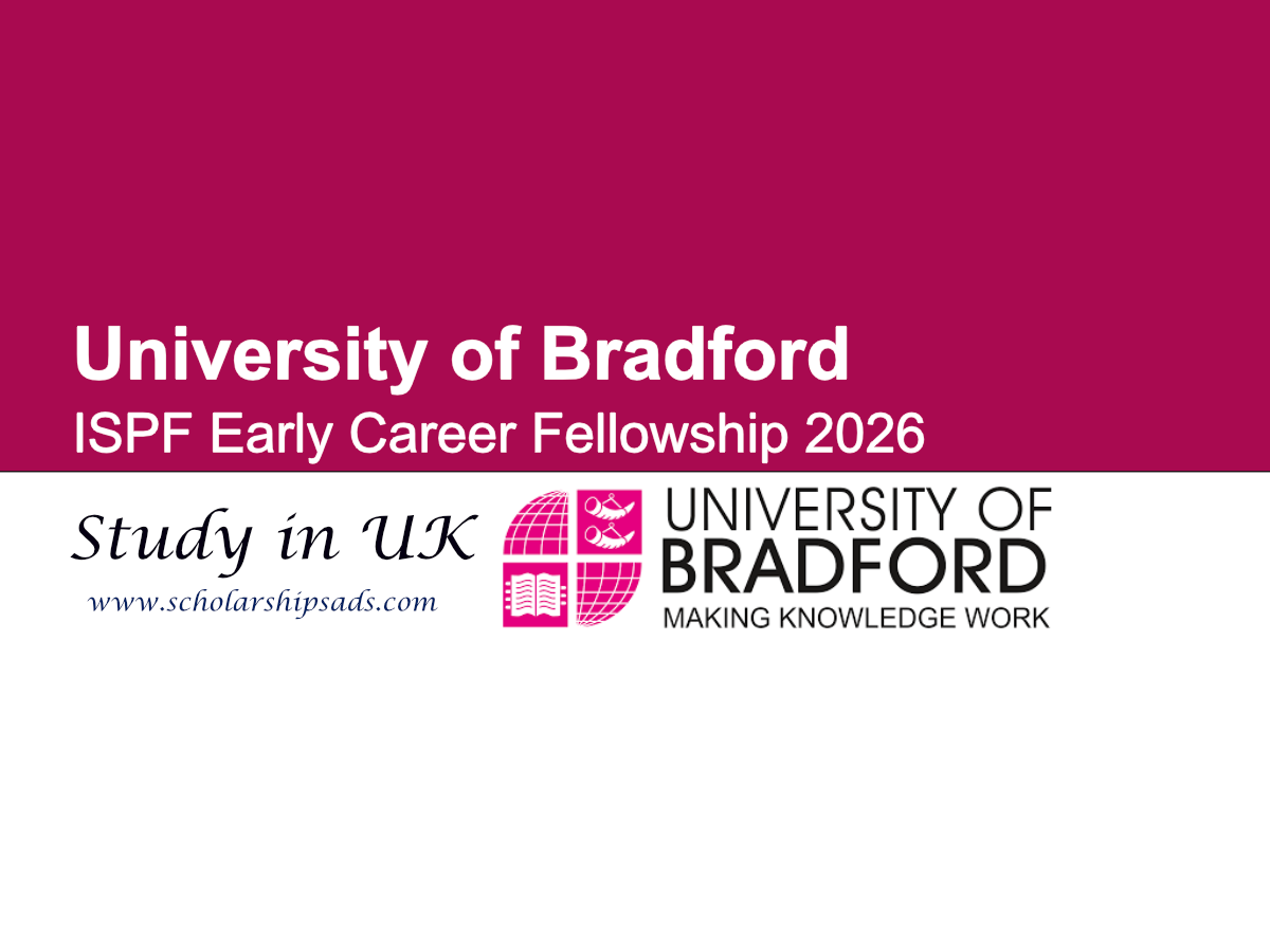 University of Bradford UK ISPF Early Career Fellowship 2026