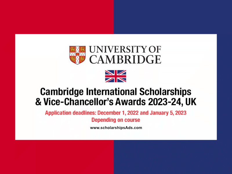 Cambridge PhD Scholarships.