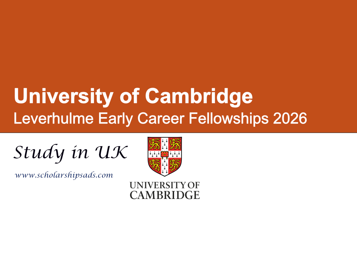 UK University of Cambridge Leverhulme Early Career Fellowships 2026