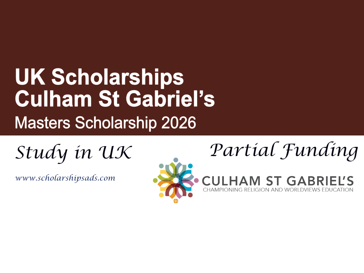 UK Culham St Gabriel’s Masters Scholarship 2026