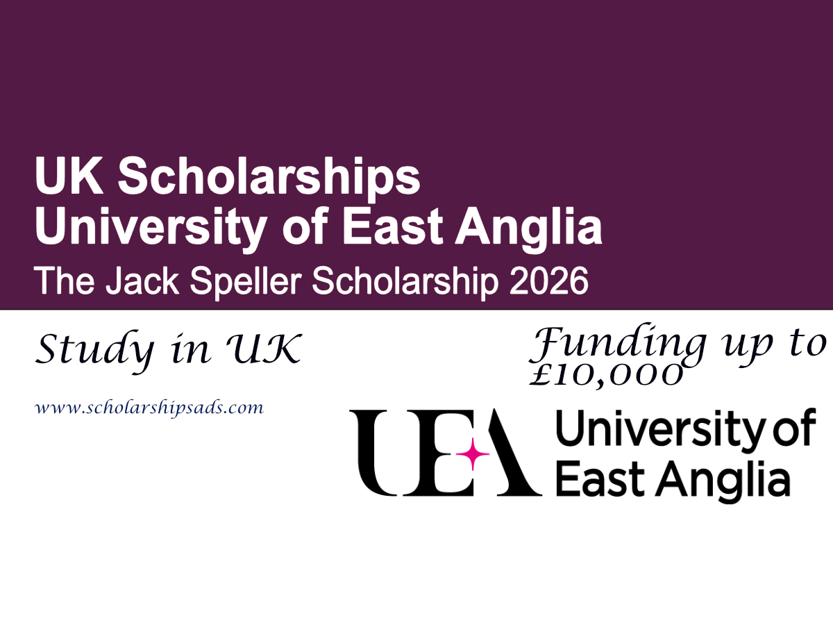 UK University of East Anglia The Jack Speller Scholarship 2026