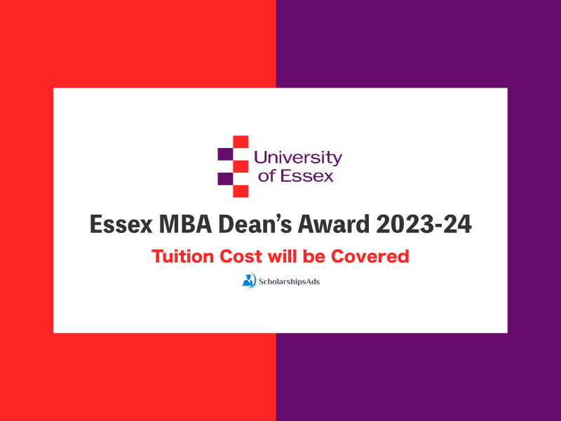 Essex MBA Dean’s Award at Essex University UK 2024