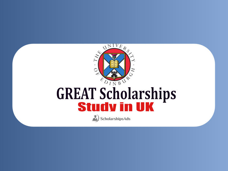 University of Edinburgh UK is accepting applications for Great Scholarships.