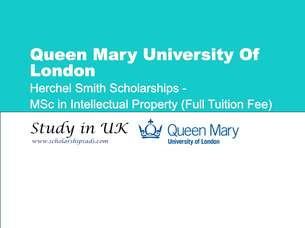 Herchel Smith MSc Scholarships 2024-25 at Queen Mary University of London, UK.
