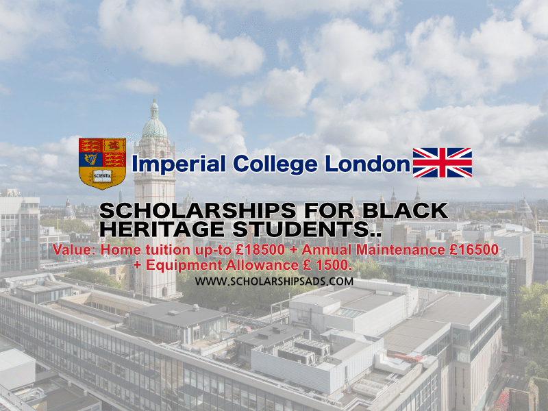 Imperial College London Presidential Scholarships for students of Black heritage 2023