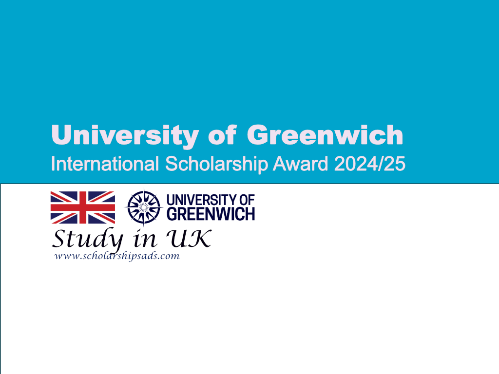 University of Greenwich International Scholarship Award 2024/25, Study in UK.