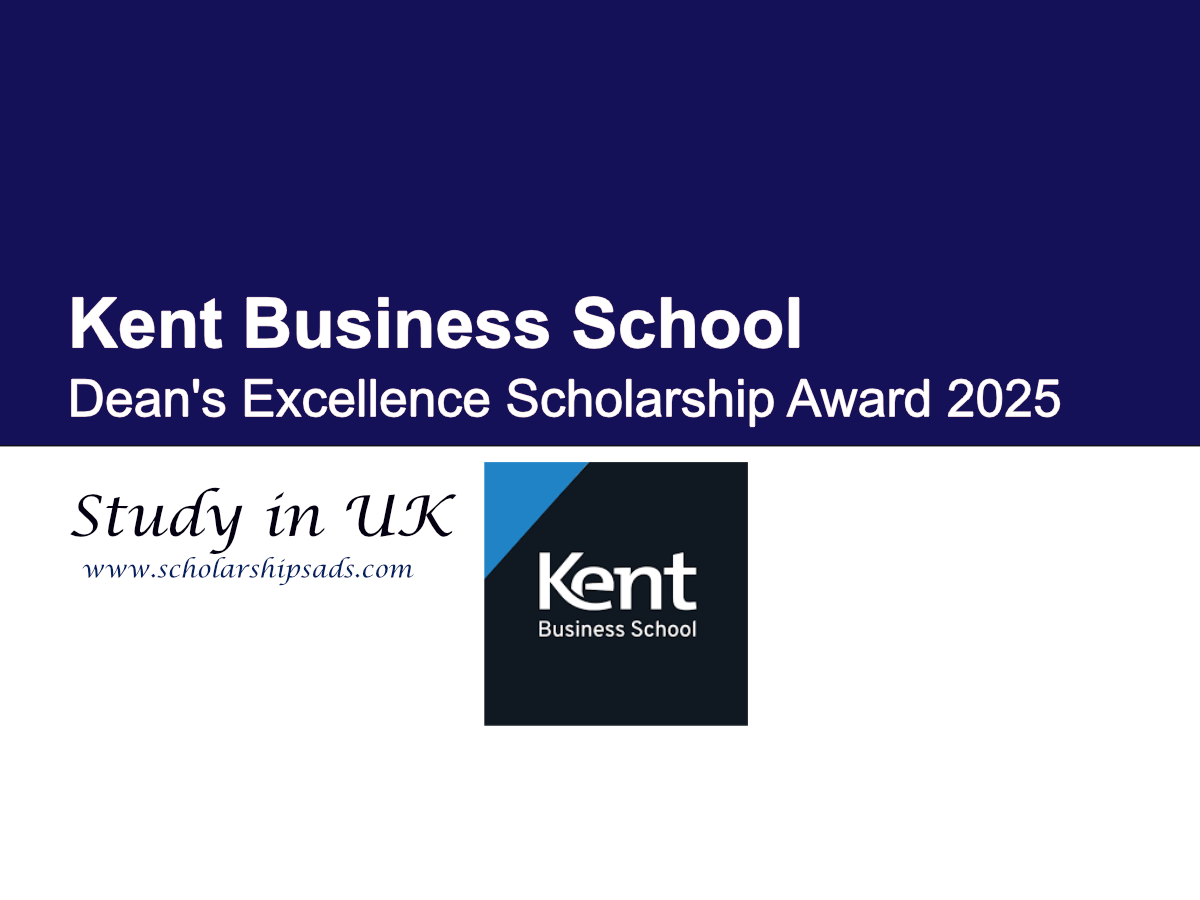 Kent Business School UK Dean's Excellence Scholarships.