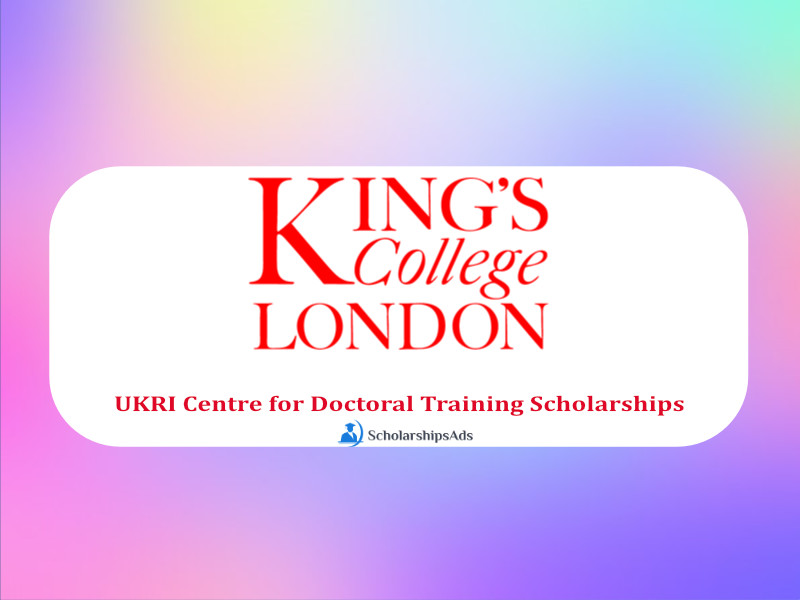 UKRI Centre for Doctoral Training Scholarships.