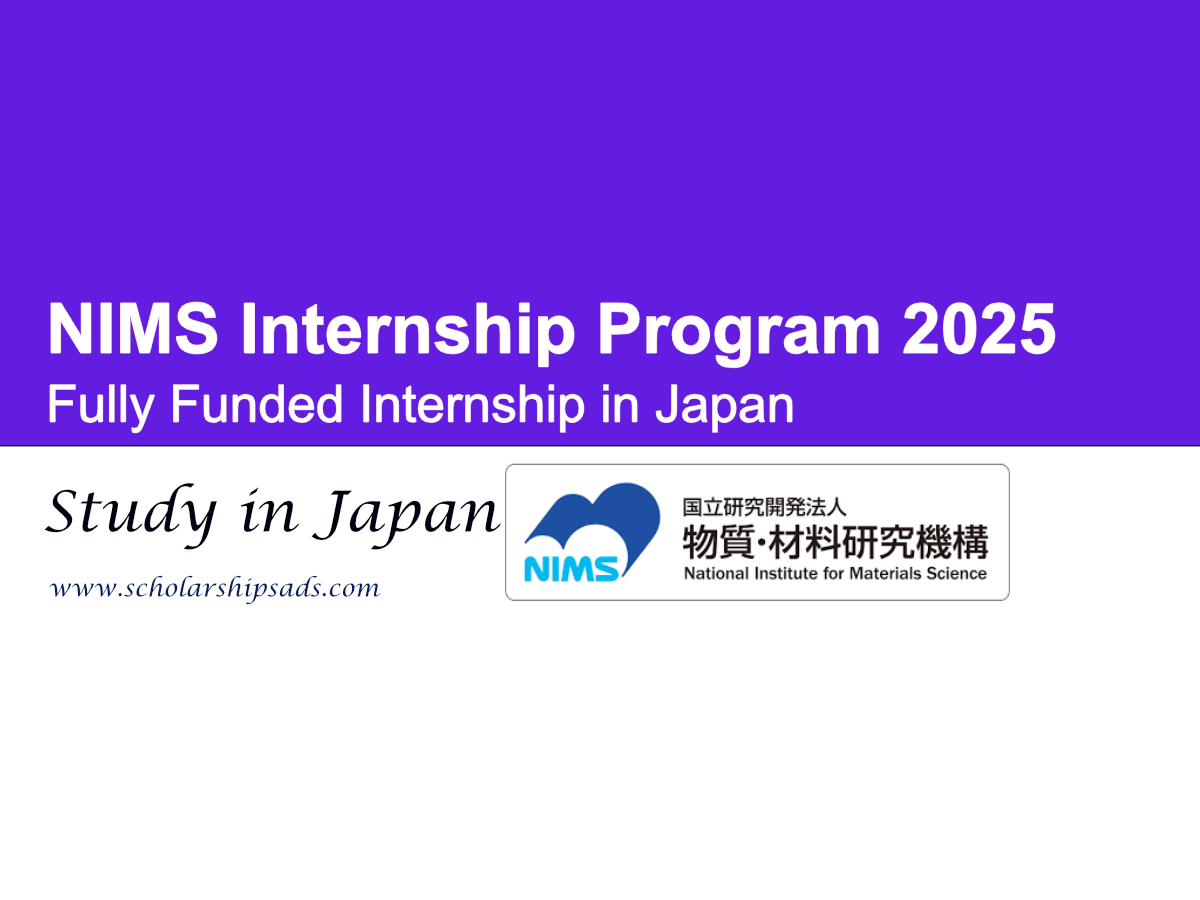 NIMS Internship Program 2025 | Fully Funded Internship in Japan