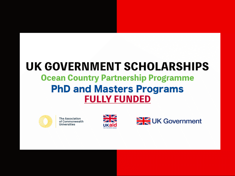 Apply for UK Governments Ocean Country Partnership Programme Scholarships 2023