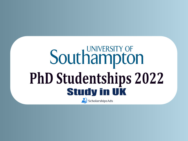  PhD Studentship 2022 - University of Southampton, UK 