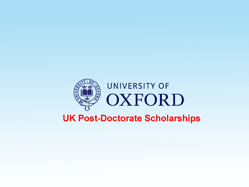UK Post-Doctorate Scholarships at University of Oxford