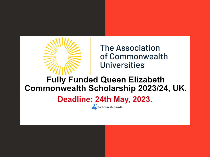 Fully Funded Queen Elizabeth Commonwealth Scholarship 2023/24, UK.