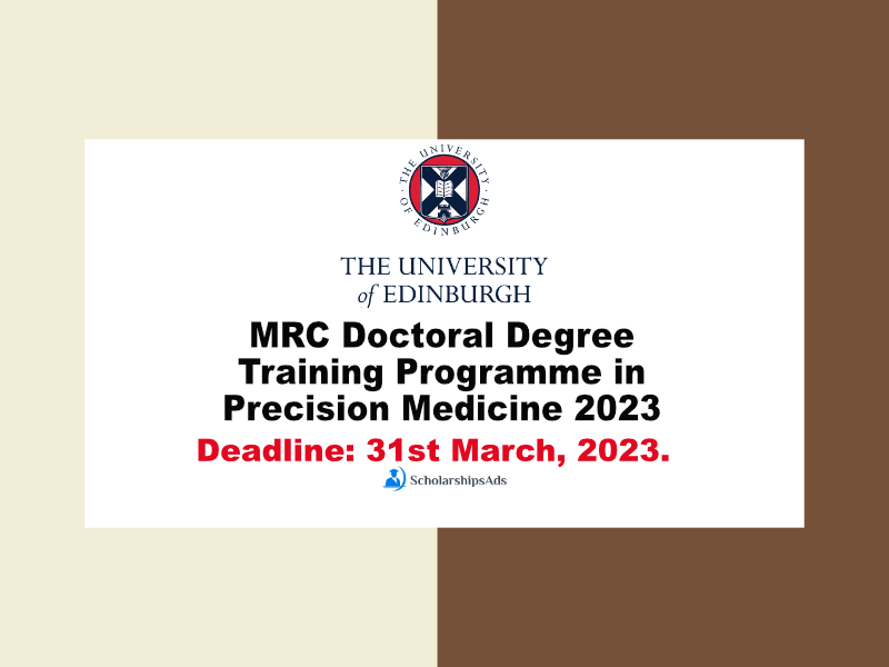 MRC Doctoral Degree Training Programme in Precision Medicine