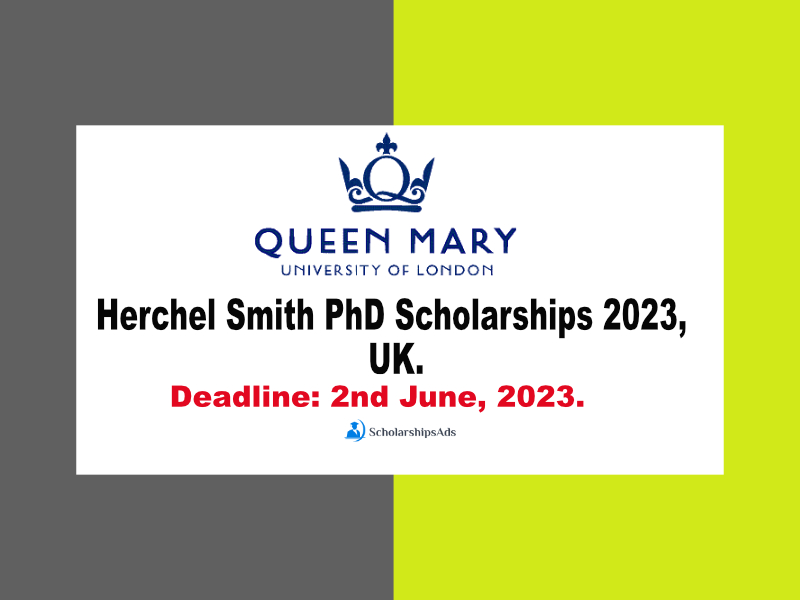 Herchel Smith PhD Scholarships.