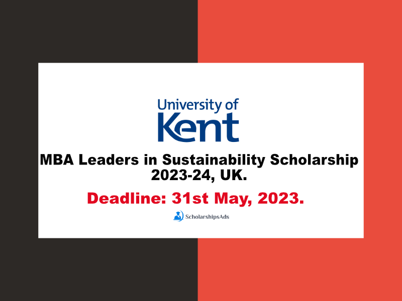  MBA Leaders in Sustainability Scholarships. 