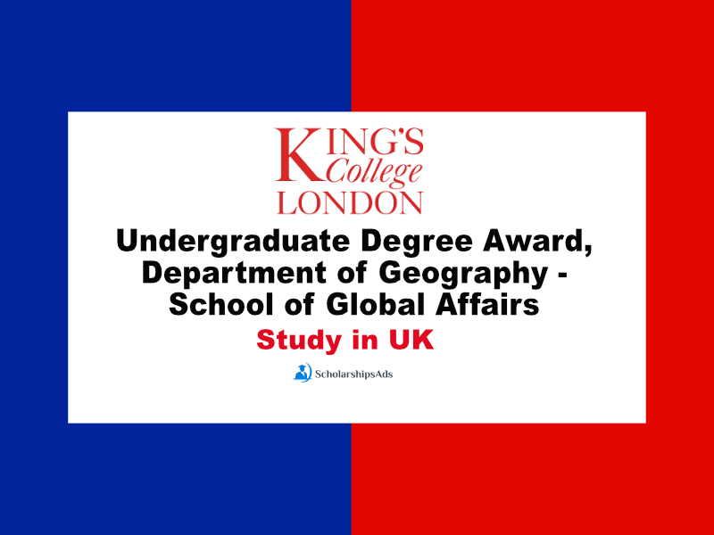 Undergraduate Degree Award, Department of Geography - School of Global Affairs
