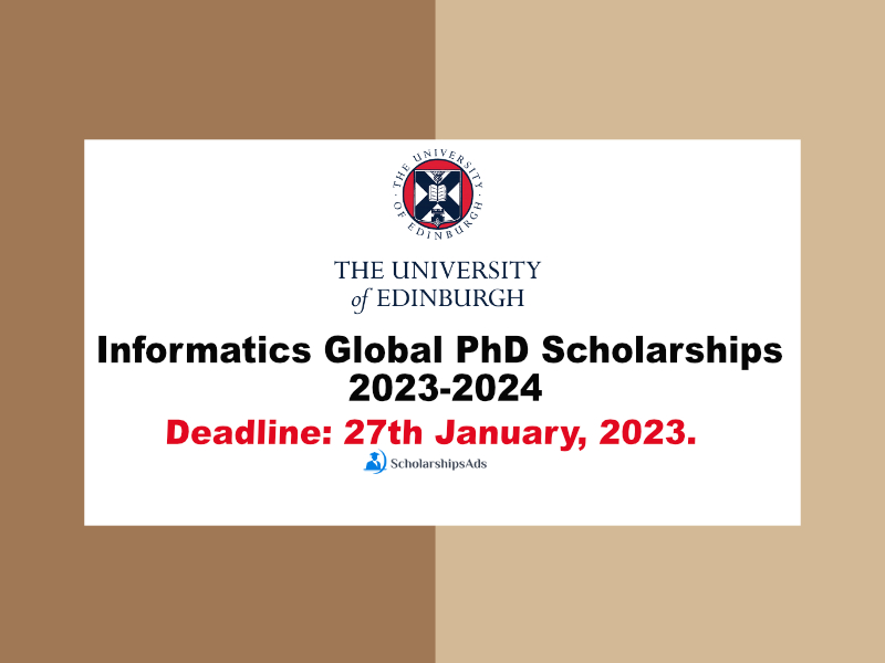 Informatics Global PhD Scholarships 2023-2024
