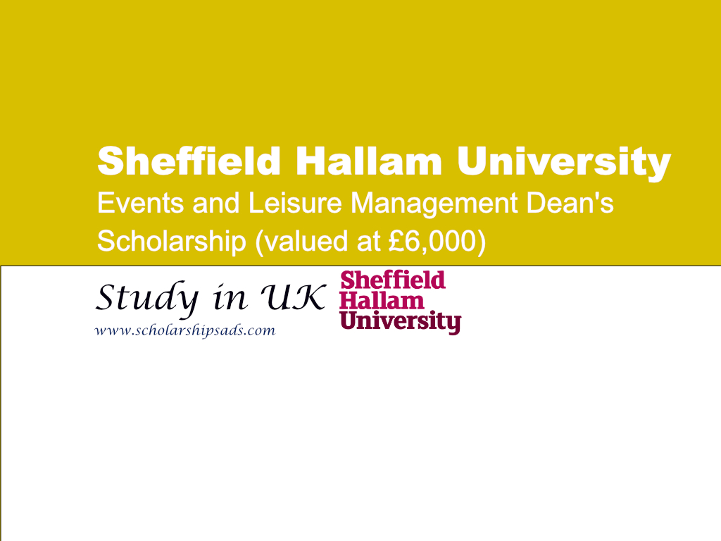  Events and Leisure Management Dean&#039;s Scholarships. 