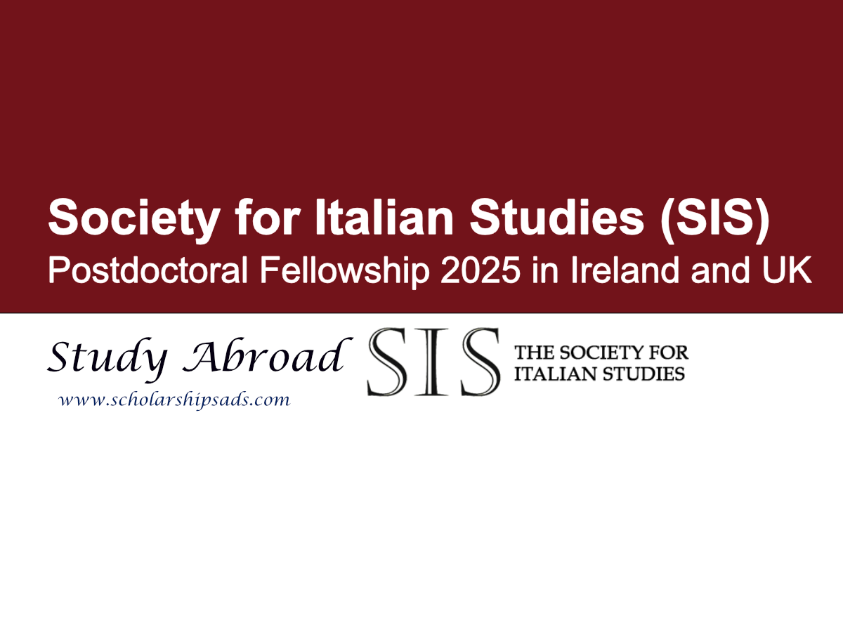 SIS Postdoctoral Fellowship 2025 in Ireland and UK
