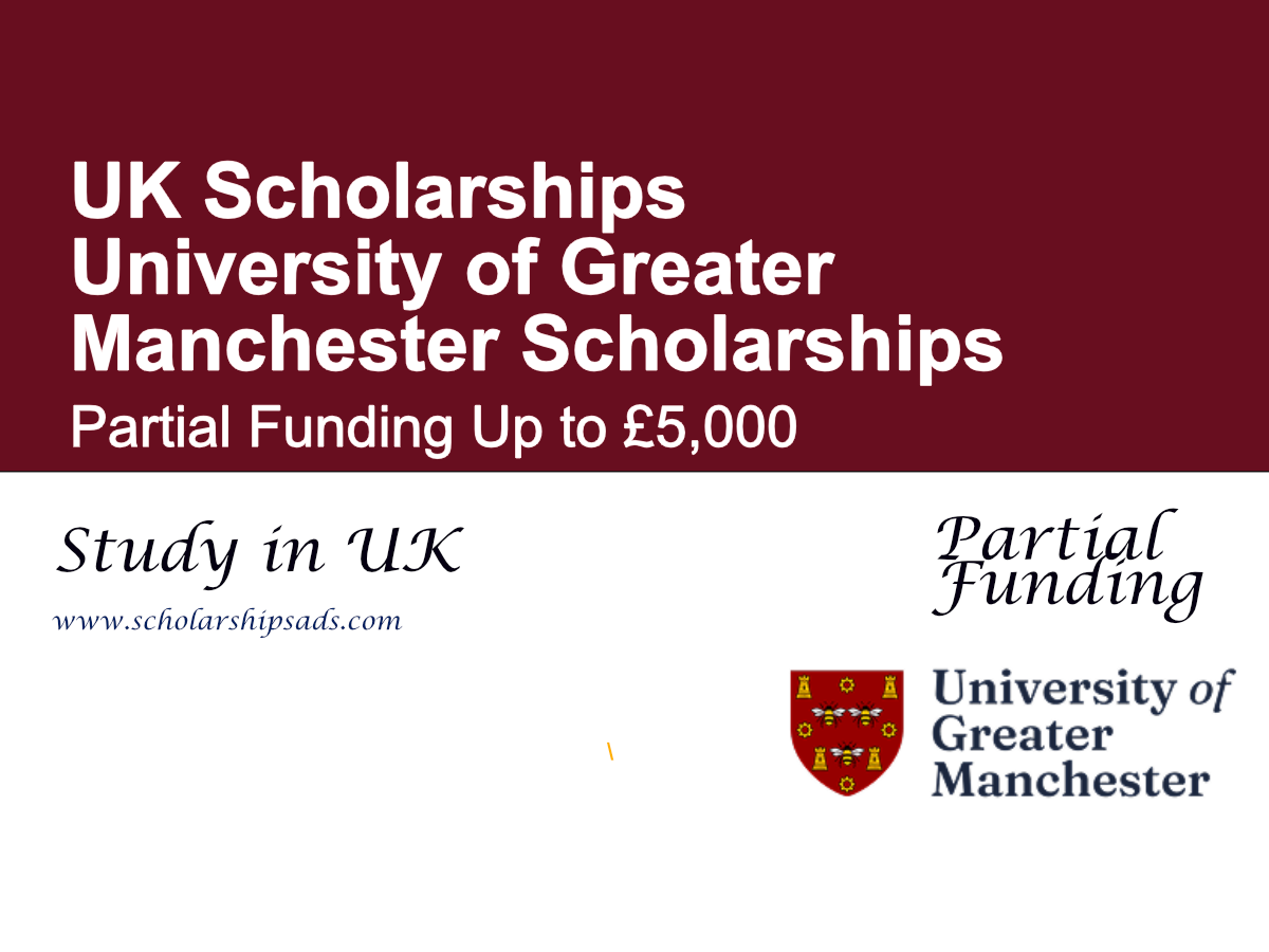 University of Greater Manchester Scholarships 2027: Up to £5,000 for International Students