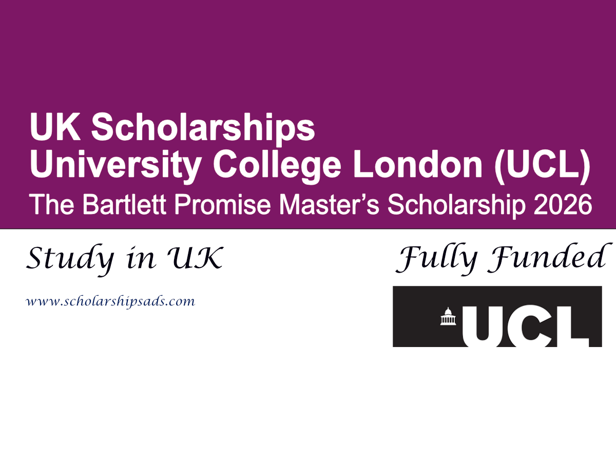 UK University College London (UCL) The Bartlett Promise Master’s Scholarship 2026 - Fully Funded