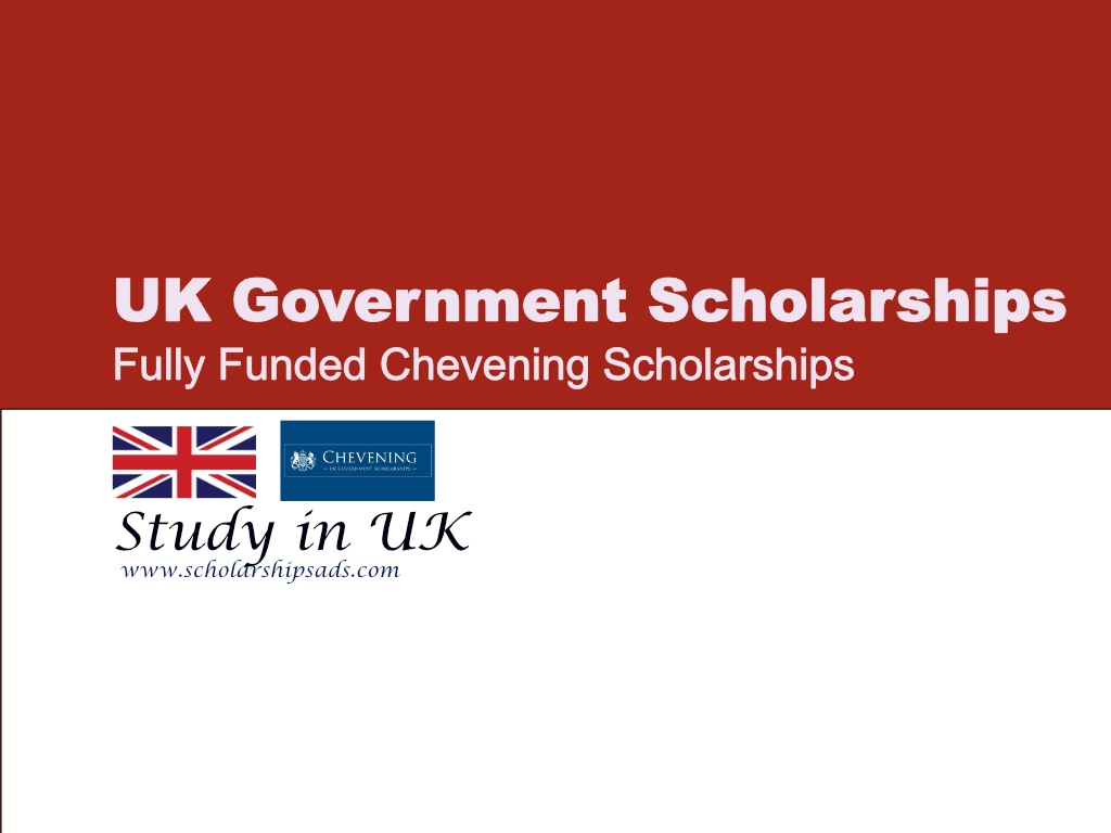  Chevening UK Government Scholarships. 