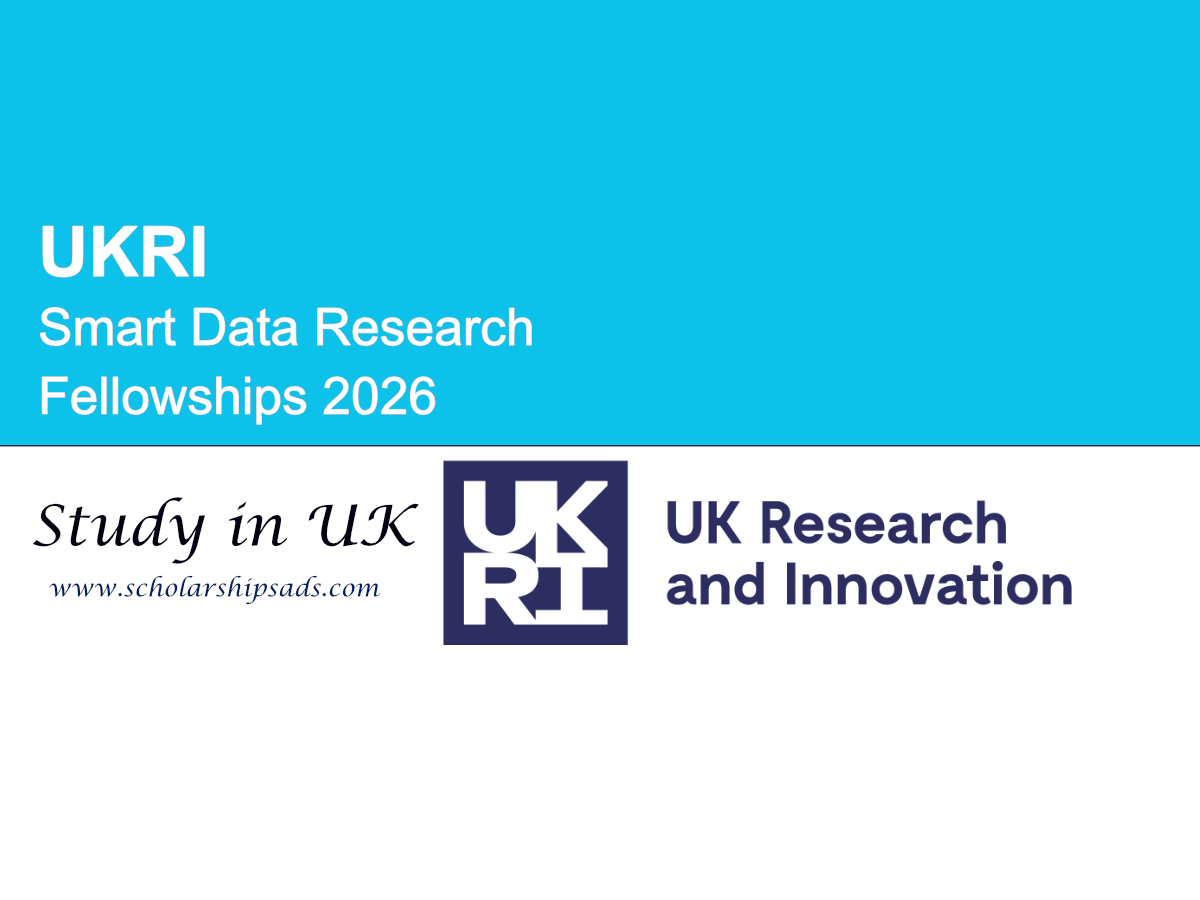 UKRI Smart Data Research UK Fellowships 2026