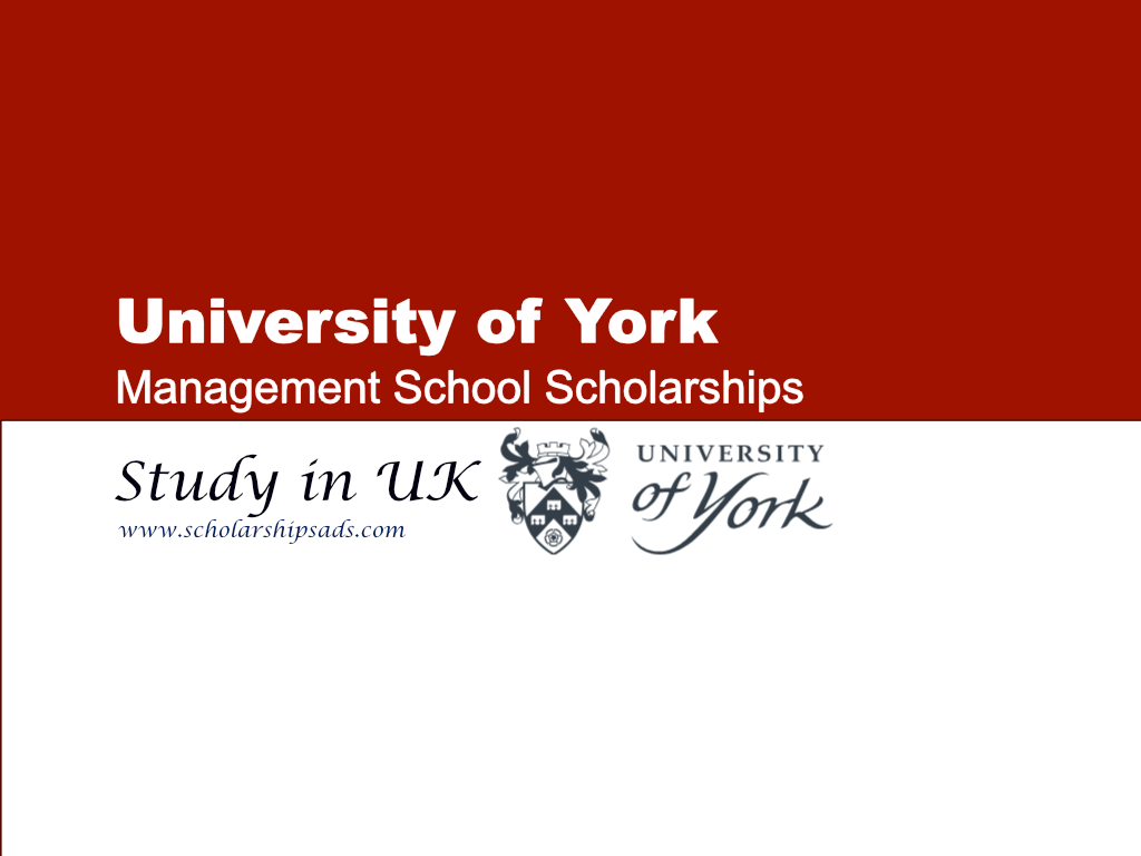 University of York Management School Scholarships.