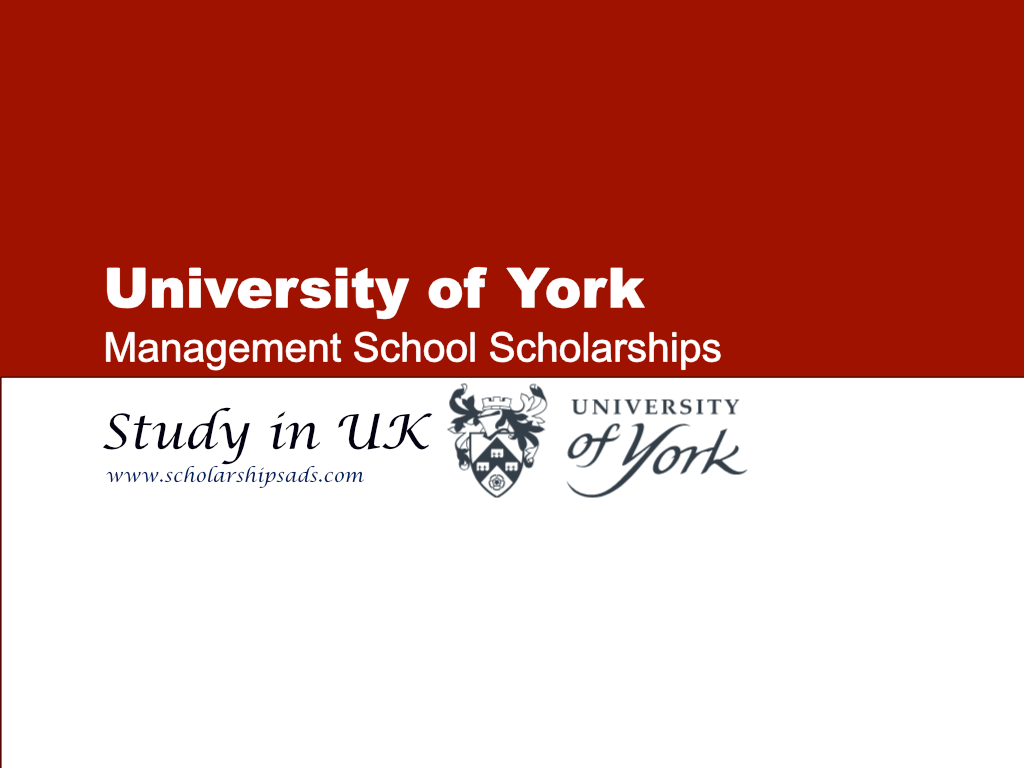  University of York Management School Scholarships. 