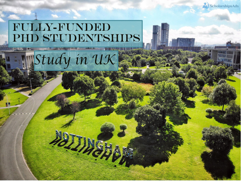 University of Nottingham Fully Funded PhD Studentships, UK 2022