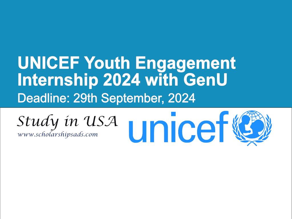 UNICEF USA Youth Engagement Internship 2024 with GenU