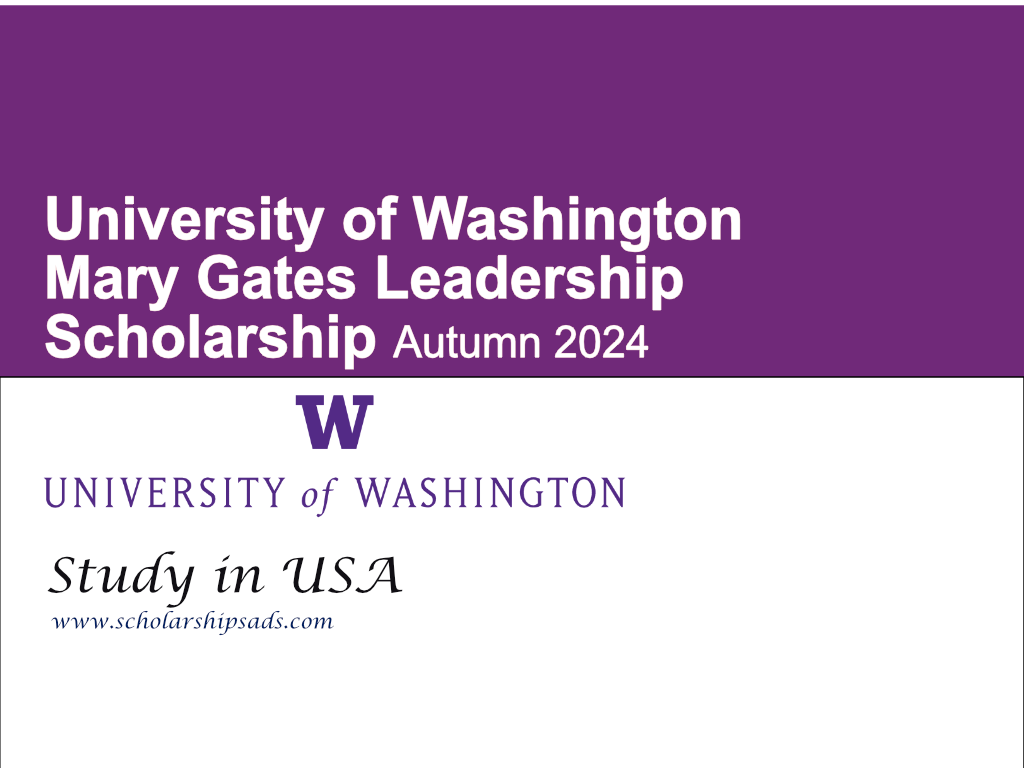 University of Washington Mary Gates Leadership Scholarship Autumn 2024