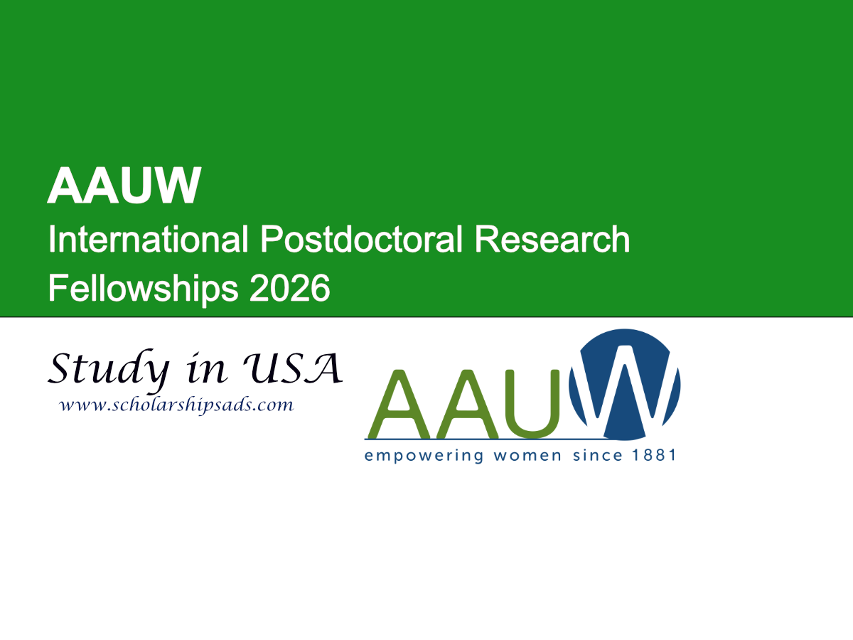 AAUW USA International Postdoctoral Research Fellowships 2026