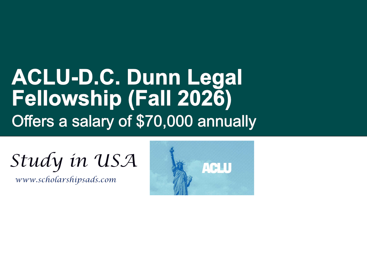 ACLU-D.C. Dunn Legal Fellowship (Fall 2026), USA