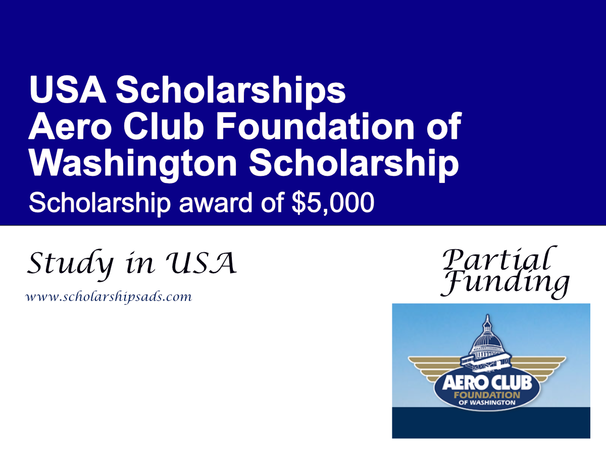 Aero Club Foundation of Washington Scholarship, USA