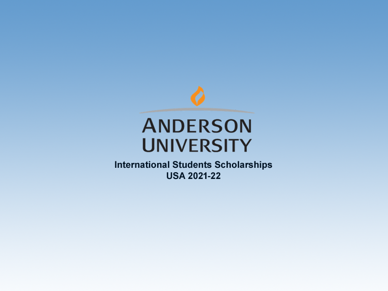 USA Anderson University International Students Scholarships, 2021-22