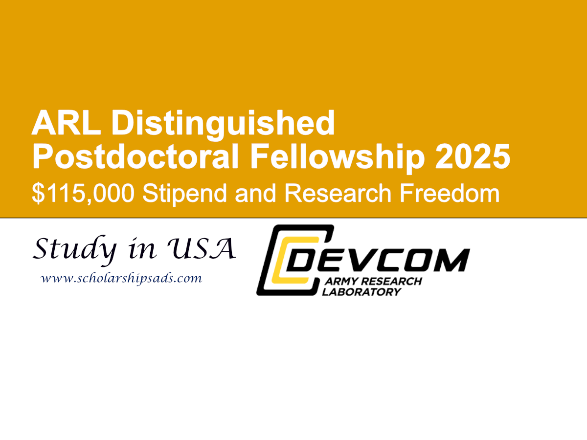 ARL USA Distinguished Postdoctoral Fellowship 2025 – $115,000 Stipend and Research Freedom