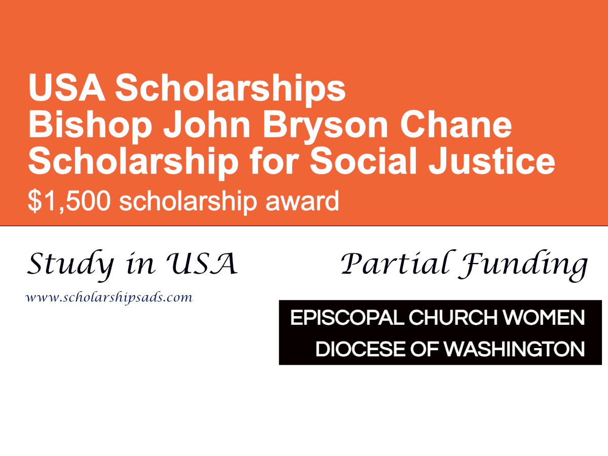 Bishop John Bryson Chane Scholarship for Social Justice in USA