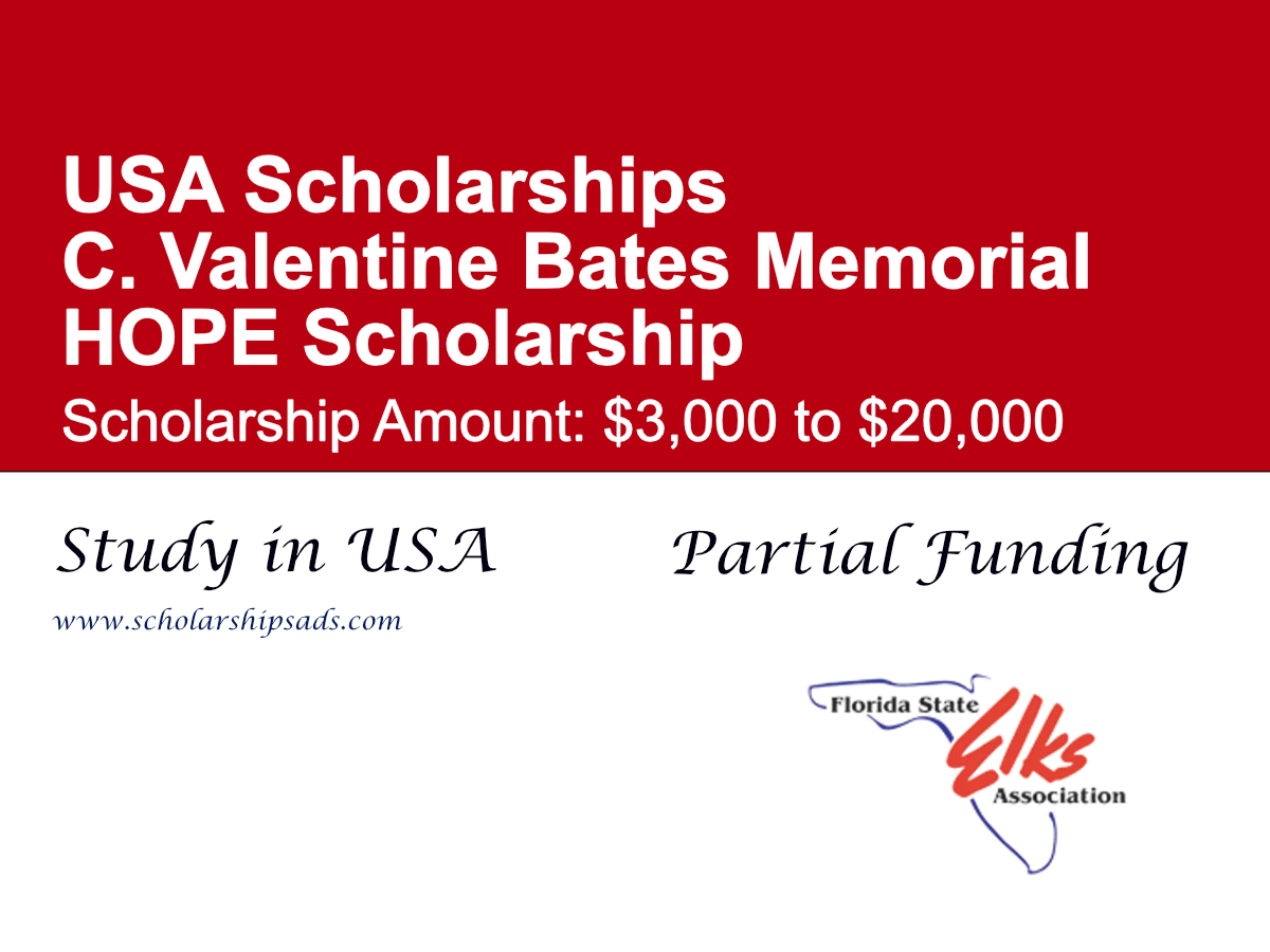 C. Valentine Bates Memorial HOPE Scholarship 2027 in USA