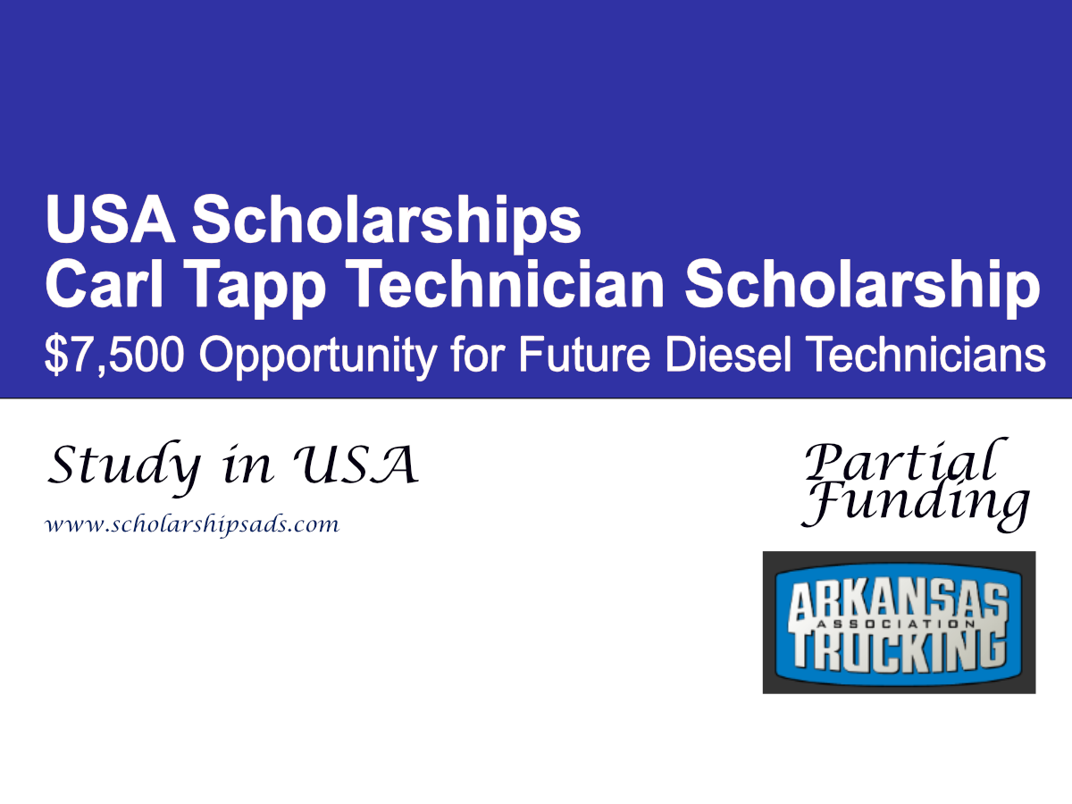 Carl Tapp Technician Scholarship, USA ($7,500 Opportunity for Future Diesel Technicians)