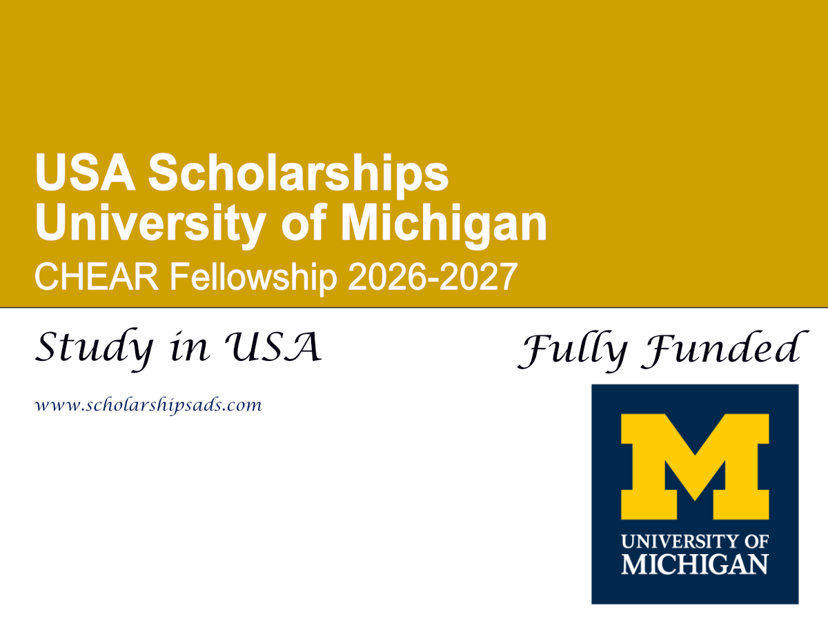USA University of Michigan CHEAR Fellowship 2026-2027 (Fully Funded)