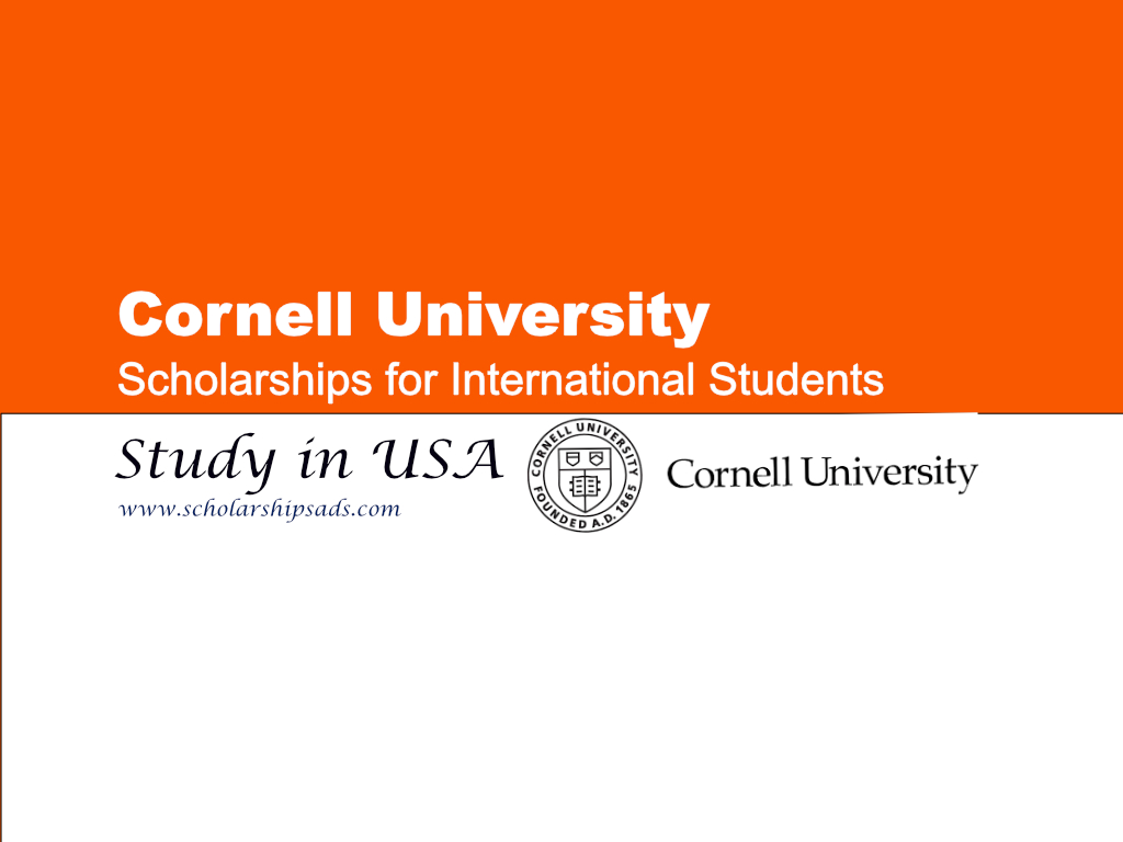 Cornell University Scholarships for International Students 2024-25, USA.