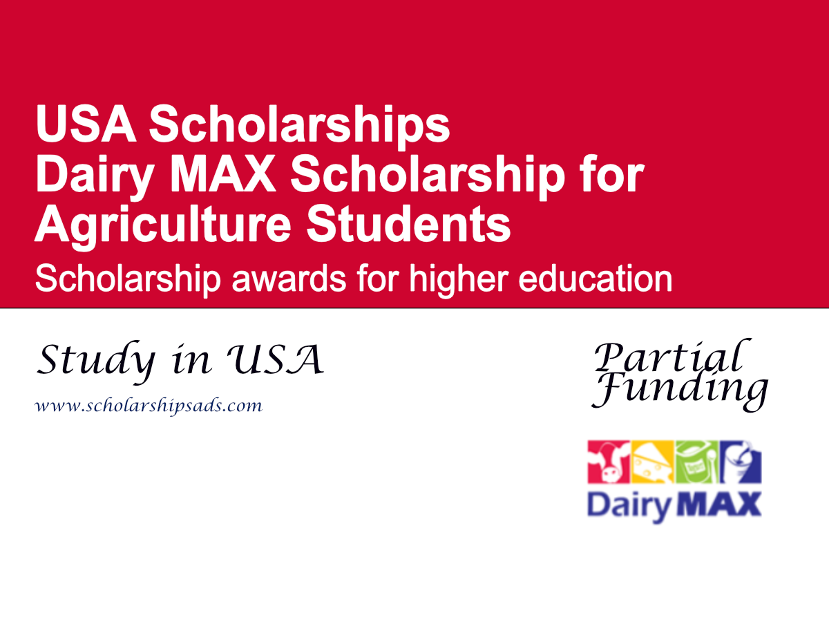 Dairy MAX Scholarship for Agriculture Students (USA)