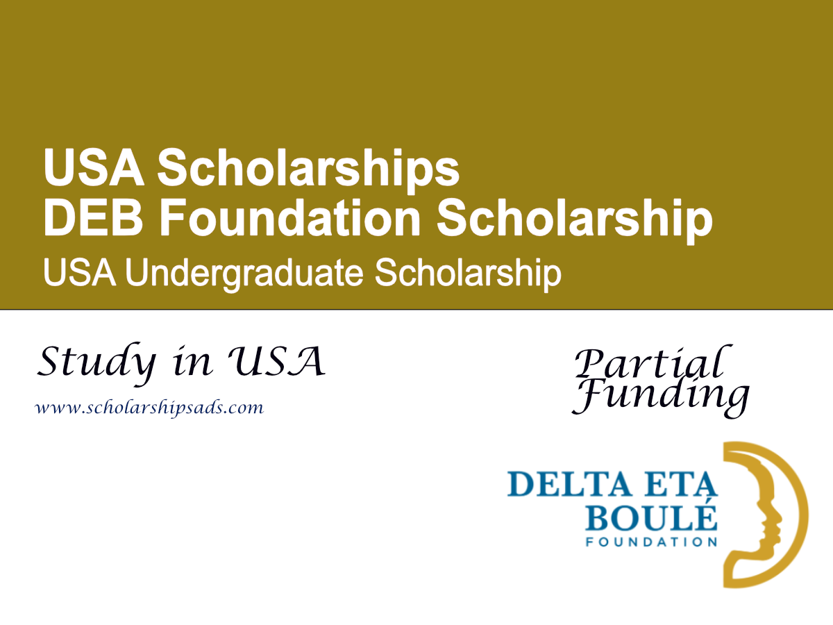 DEB Foundation Scholarship (Up to $20,000) | USA Undergraduate Scholarship for Black Students