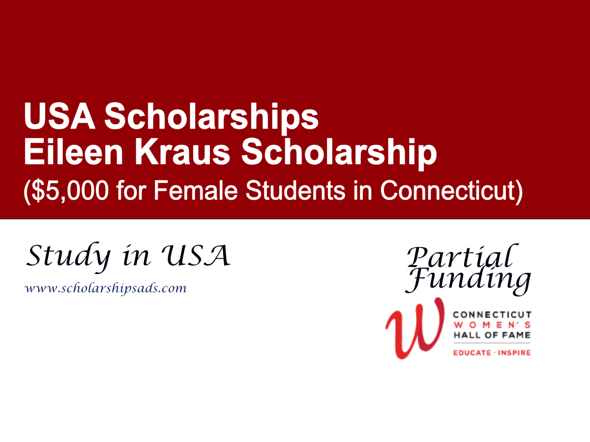 Eileen Kraus Scholarship in USA ($5,000 for Female Students in Connecticut)