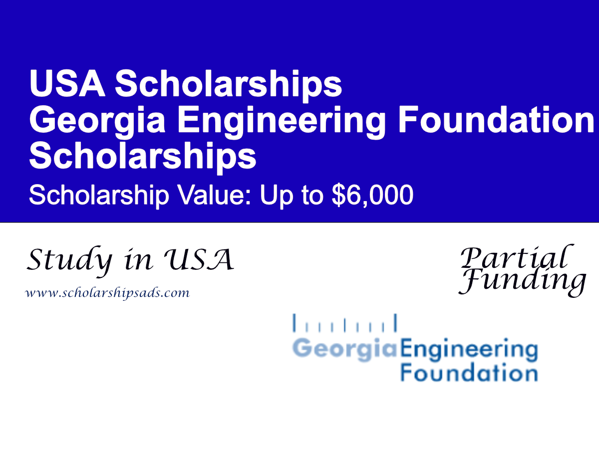 Georgia Engineering Foundation Scholarships in USA