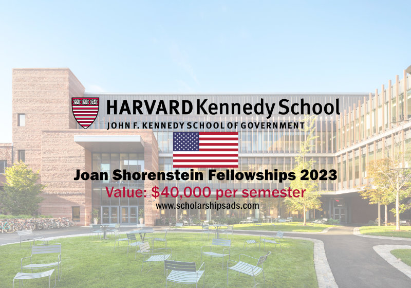 Harvard Kennedy School USA Joan Shorenstein Fellowships 2023